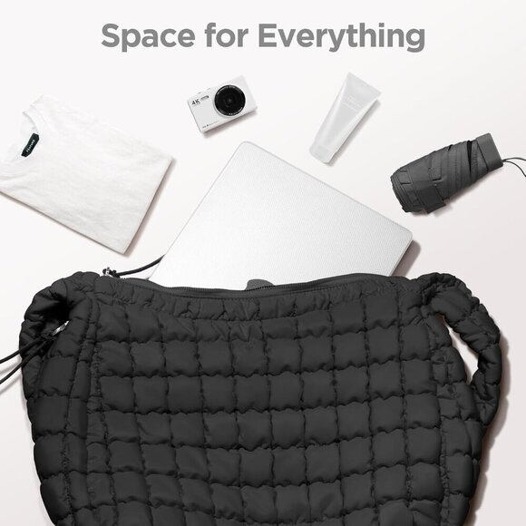 Puffer Tote Bag for Women Large Quilted Tote Bag Quilted Carryall Bag Soft Puffy - Picture 4 of 7